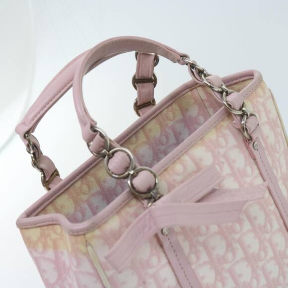 DIOR Trotter Romantic Hand Bag Pvc Leather Pink 09 Bo 09 Bo - Picture 7 of 12